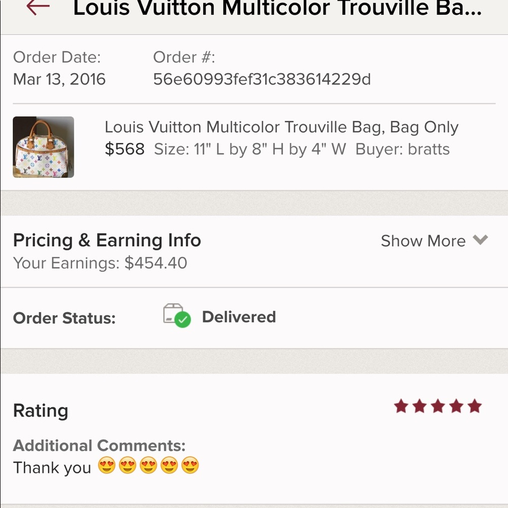 Seller Rating Information